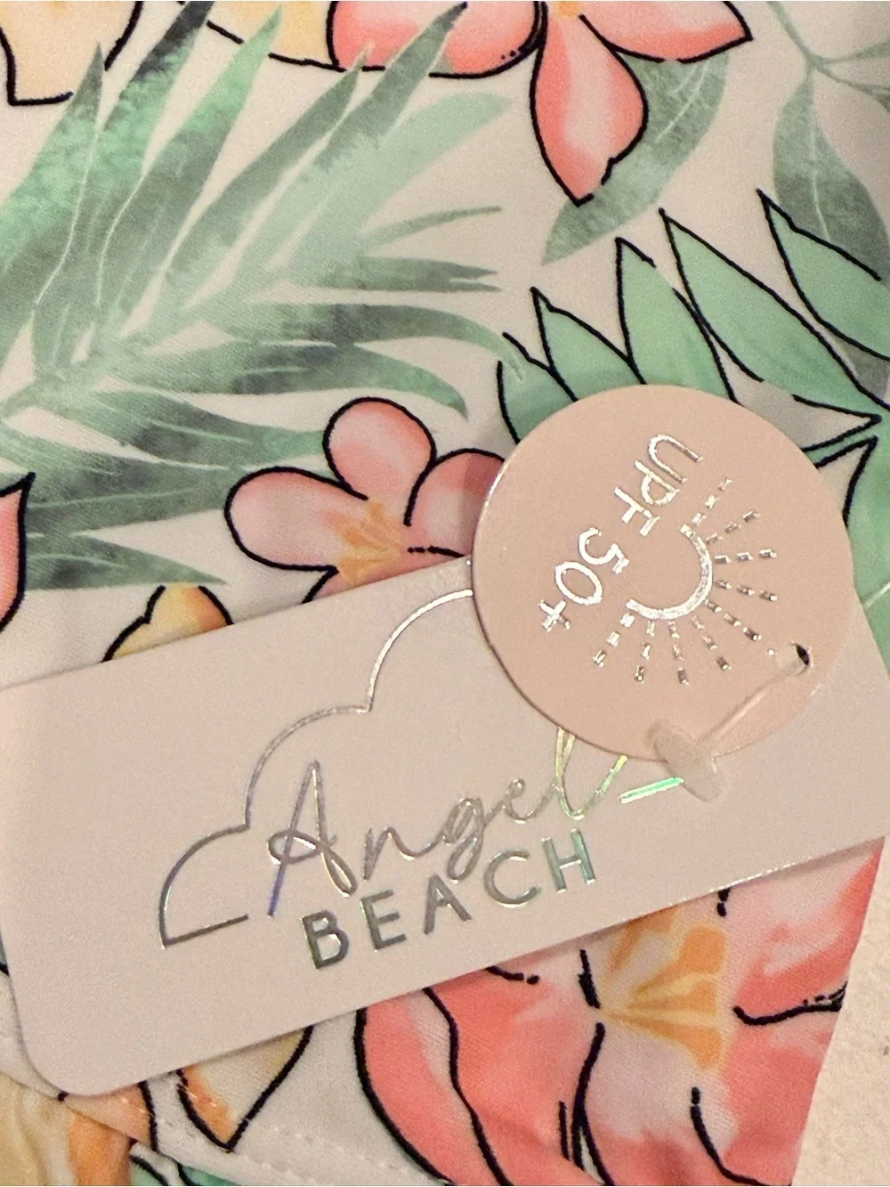 NWT Angel Beach girls size 6X long sleeve 2-piece swimsuit